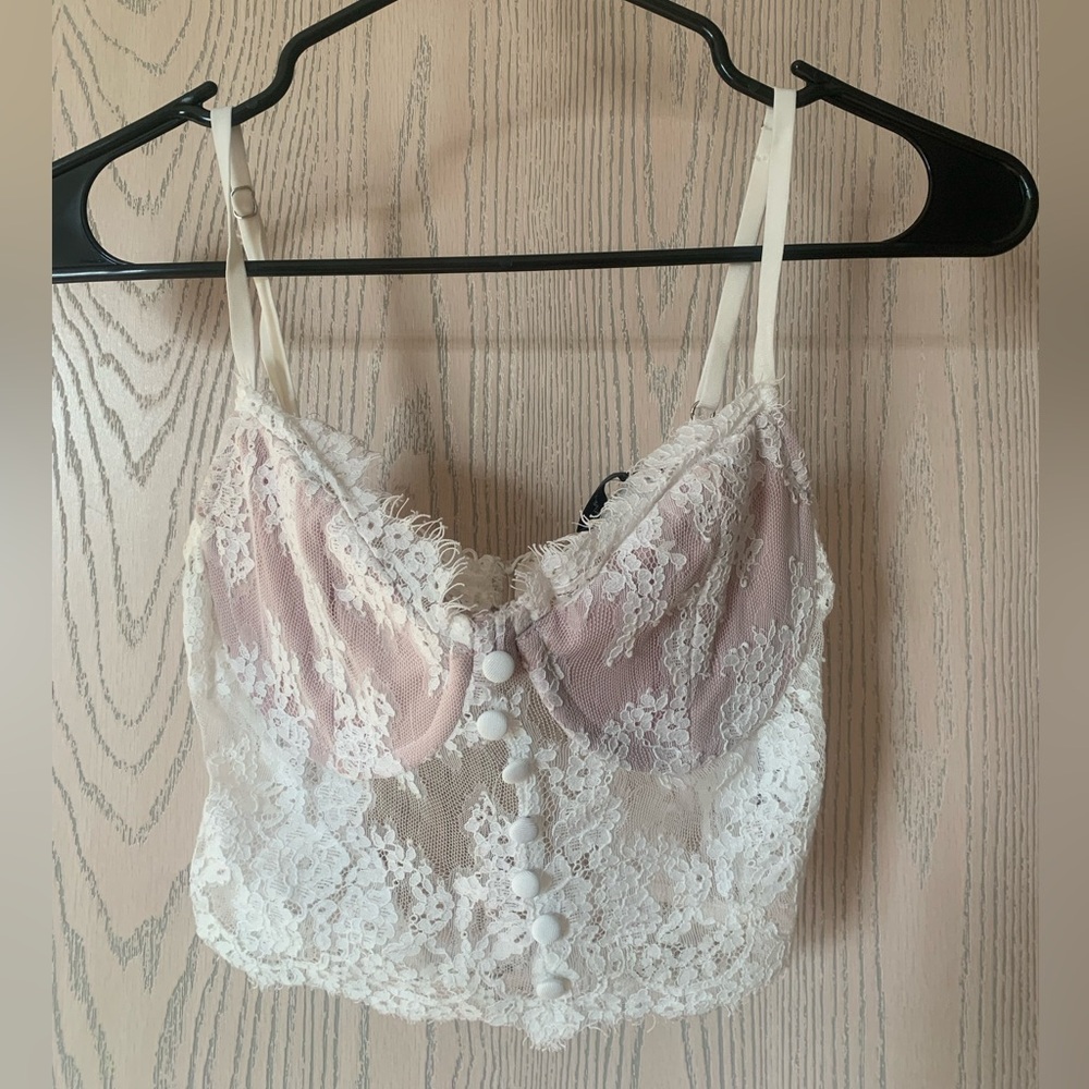 White Fox Lace Bustier
